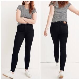 MADEWELL Roadtripper Washed Black Grey High Rise Skinny Denim Jeans 28